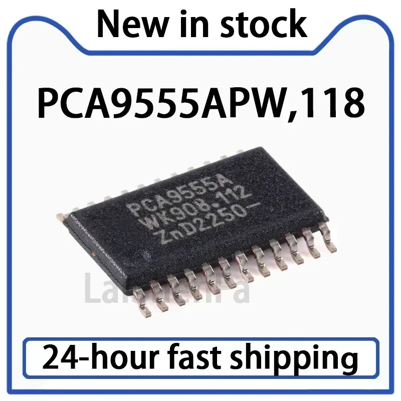 2PCS PCA9555APW,118 Package TSSOP-24 16 Bit I2C Bus I/O Extender Port Chip Stock