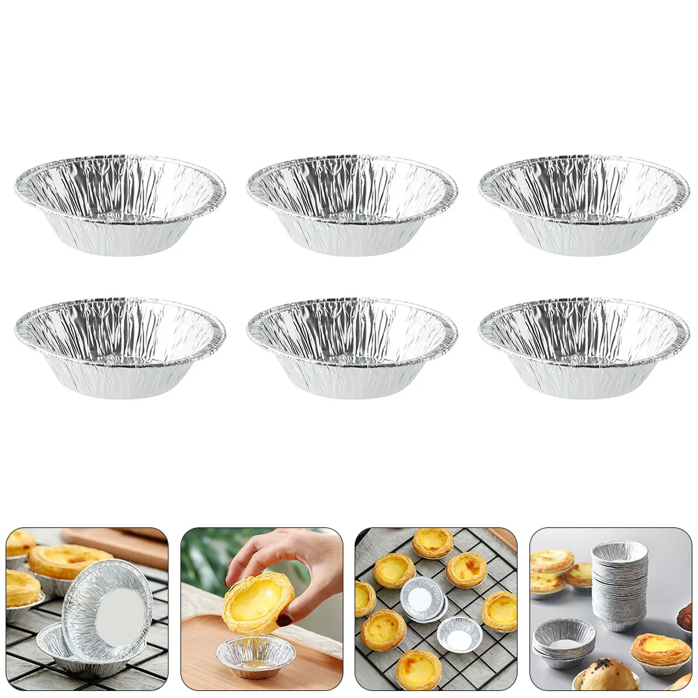 

Disposable Tart Molds 50pcs Tin Foil Baking Pans Non Demold Mini Cupcake Mold Perfect Size Small Appetizer