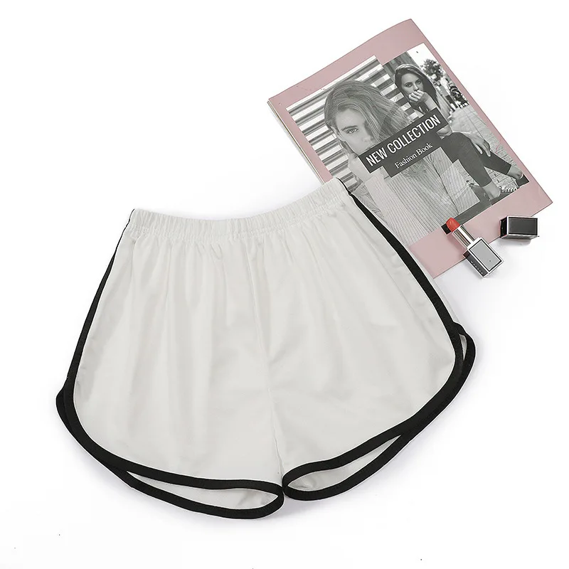 Striped Sports Shorts Women Korean Fashion Casual Mini Shorts Summer Simple Loose Wide Leg Shorts Ladies New