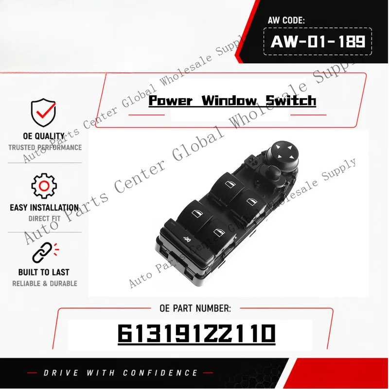 L+ Power Master Window Switch for BMW E60 E61 528i 528xi 535i 550i M5 61319122110