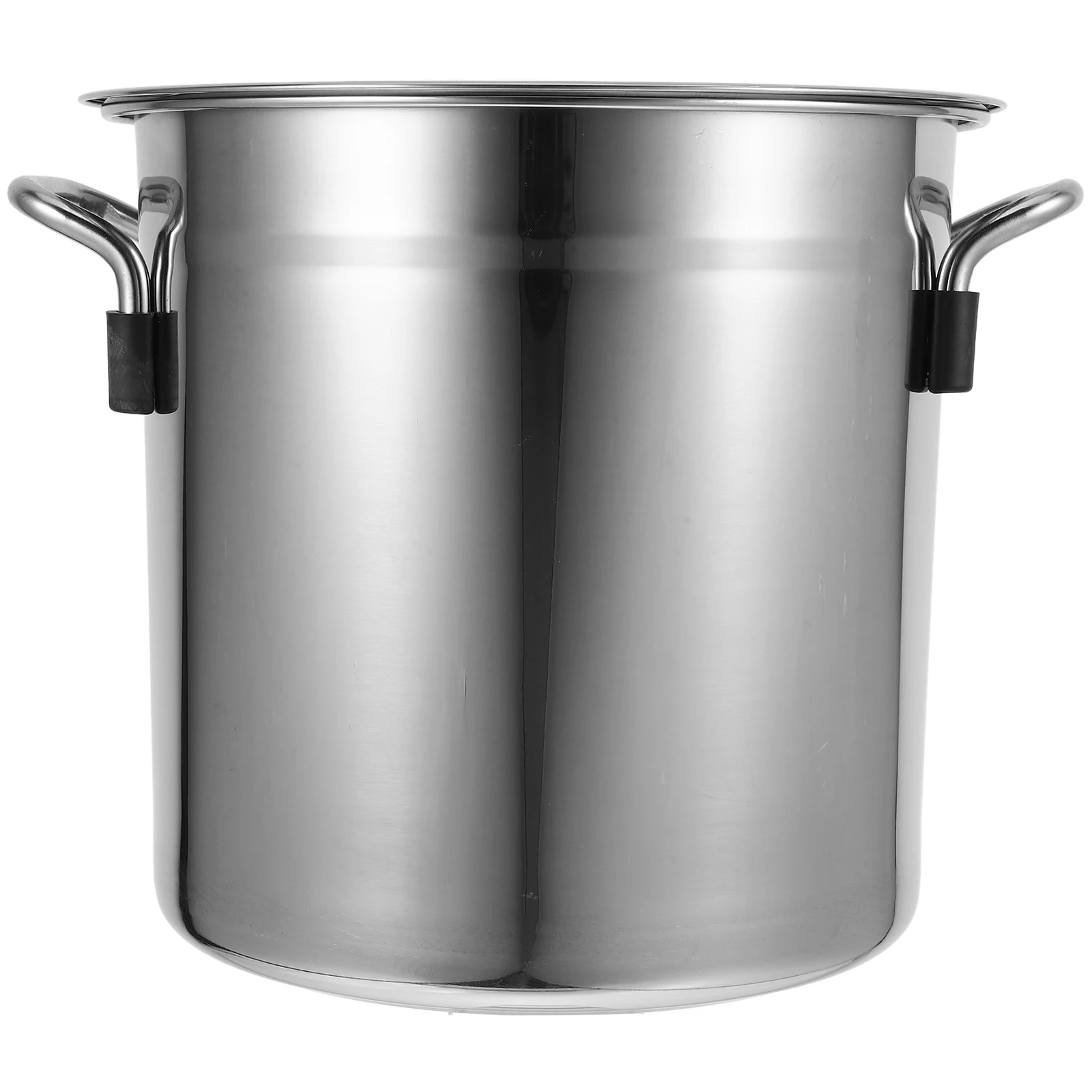 

Stainless Steel Soup Pot With Lid Large Capacity Deep Stew Pot Dual Handle Anti-Stick Ramen Cooker For Induction Gas Stoves