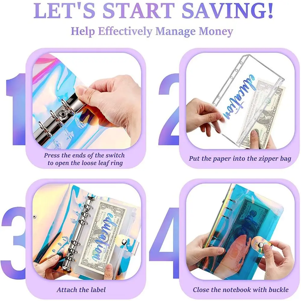 แฟ้มใส่เอกสาร 6 ห่วง แบบกันน้ำ ซองใส่เอกสาร แฟ้มใส่สมุดโน้ต แฟ้มซิป ซองใส่เงิน ซองออมทรัพย์