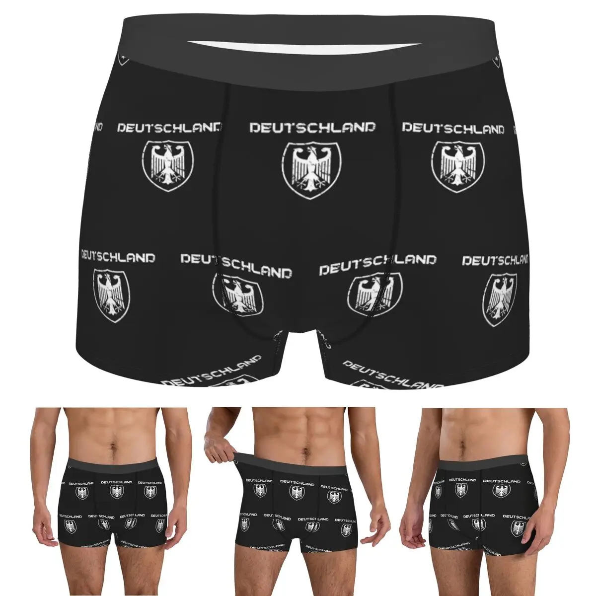 Boxer Underpants Shorts German Eagle Panties Male Breathable Underwear for Homme Man Boyfriend Gifts