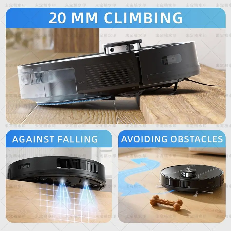 Vacuum and Mop Combo, 5000Pa Suction LiDAR Navigation with APP amp Voice Control, AntiTangle Brush, MultiFloor Mapping, NoGo Zon