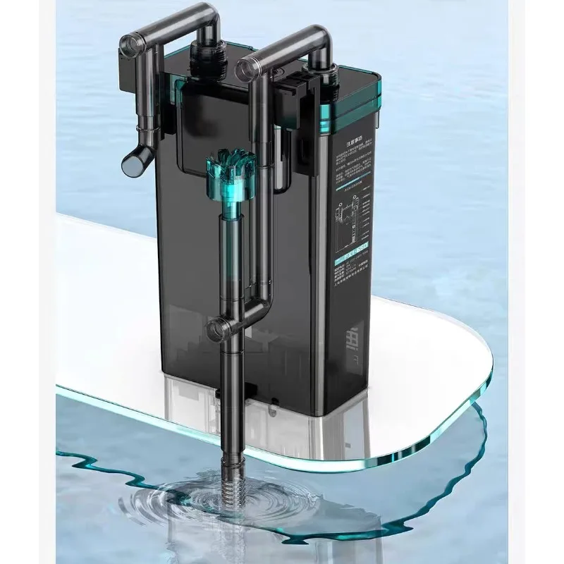 Adjustable Flow Aquarium Filter,3-in-1 Circulation Pump,Oxygen& Filtration All-in-One,5CM Low Water Level for Fish & Turtle Tank