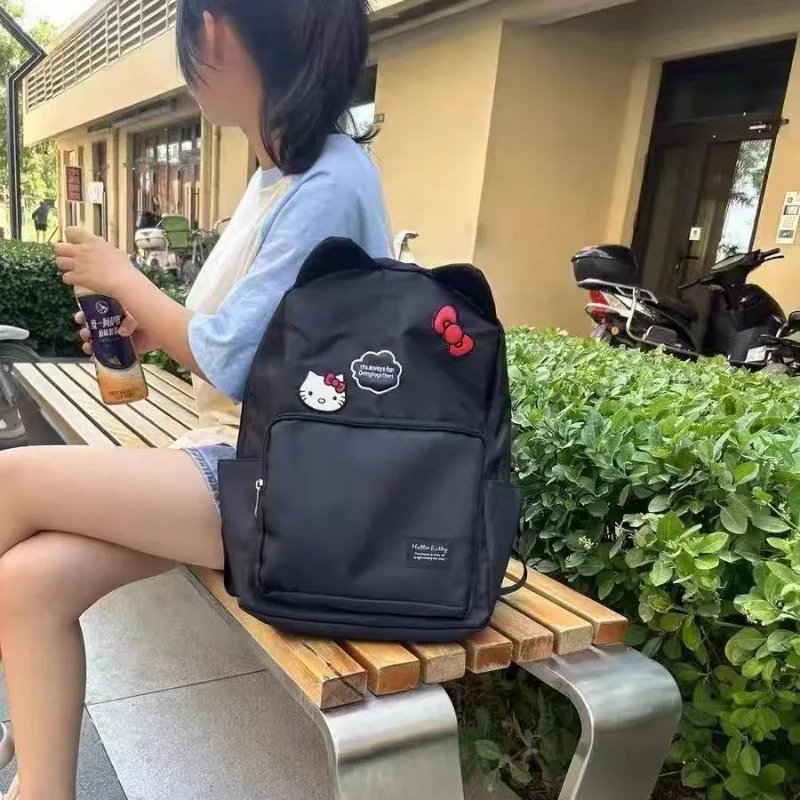

Cute Hello Kitty Backpack Anime Kt Women Accessories Large Capacity Travel Backpack Student Supplies Kawaii Girl Gift Wholesale