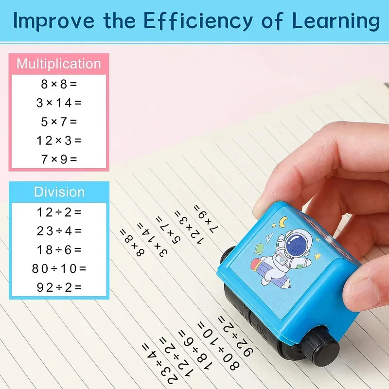 Imagem -03 - Selo de Ensino de Matemática para Alunos Adição Subtração Multiplicação Divisão Rolo Digital Pergunta Prática Selo