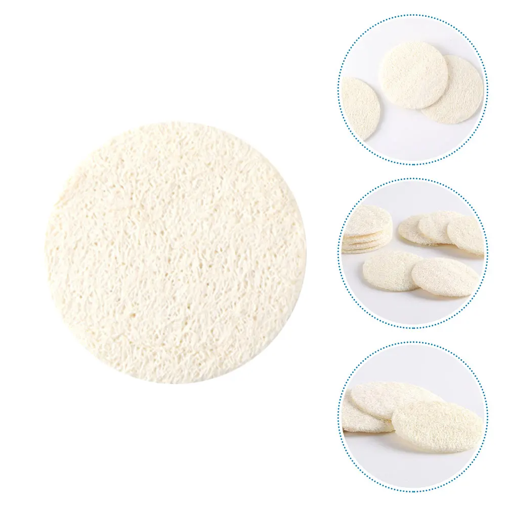 

15pcs Loofah Exfoliating Pads Facial Scrubber Natural Deep Cleansing Face Gourd Makeup Removal Oil Control