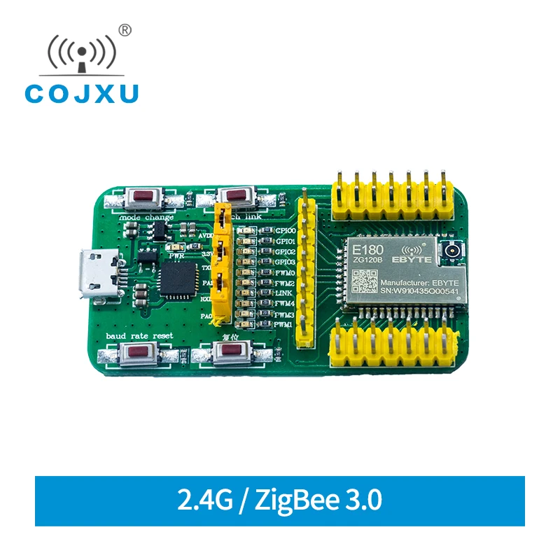 EFR32 ZigBee 3.0 Test Board Kit USB Port 2.4GHz Test Kit for Smart Home Transceiver Module cojxu E180-ZG120B-TB