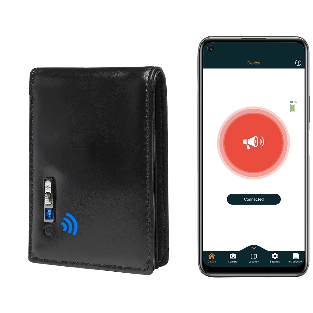 

Wallet GPS Tracker Card for Men Smart Card GPS Wallet for Apple Air tags Tracker Ios Only Gift for Teen boys Birthday Gift