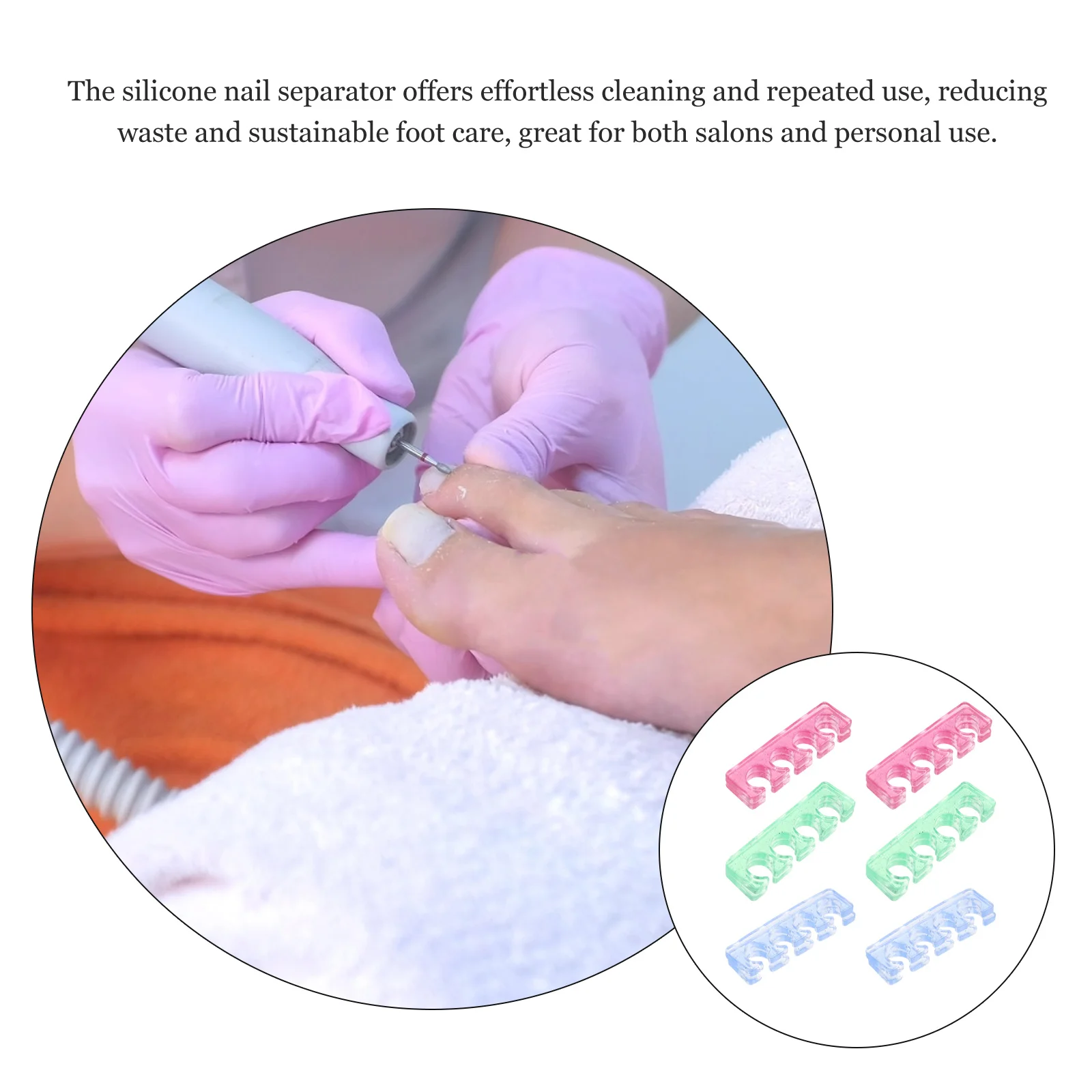 Séparateurs d'orteils en Silicone, 12 pièces, entretoises d'ongles, outils de manucure et de pédicure, séparateur d'ongles, soins des pieds, séparateur d'art des ongles