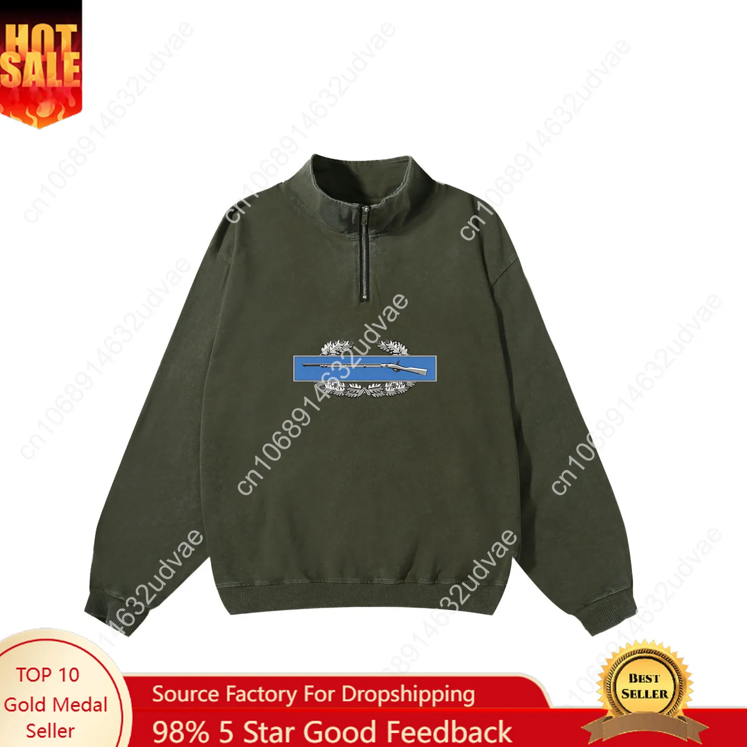 

Значок боевой пехоты, толстовка в стиле ретро, мужской и женский подростковый винтажный пуловер на молнии, пот, топы на заказ, футболка с рукавами