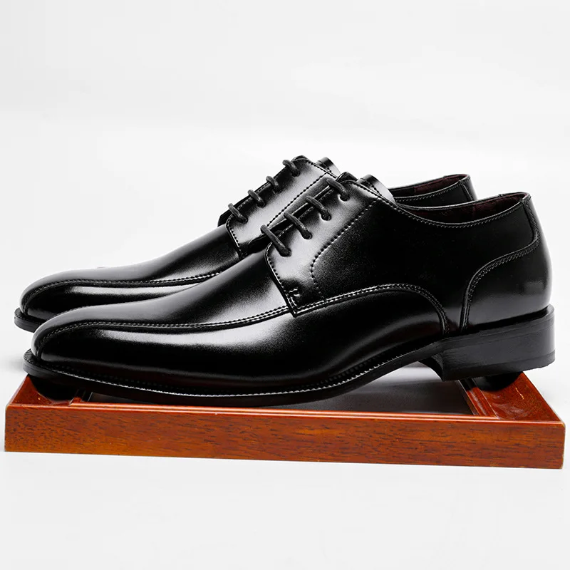 Men Dress Shoes New 2022 Spring High Quality Leather Formal Shoes Classic Business Wedding Sytle Groomsman Mens Shoes