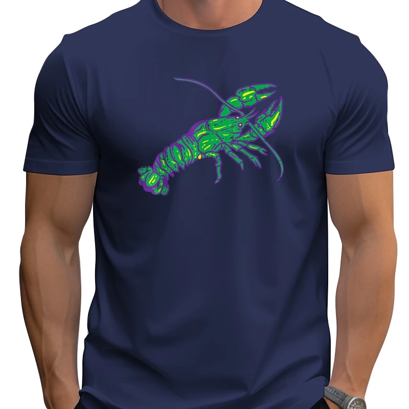 

Crawfish Lobster Purple Green Funny Mardi Gras Carnival T-Shirt T Shirt For Men Europe T Shirt Coupons Fashionable Cotton