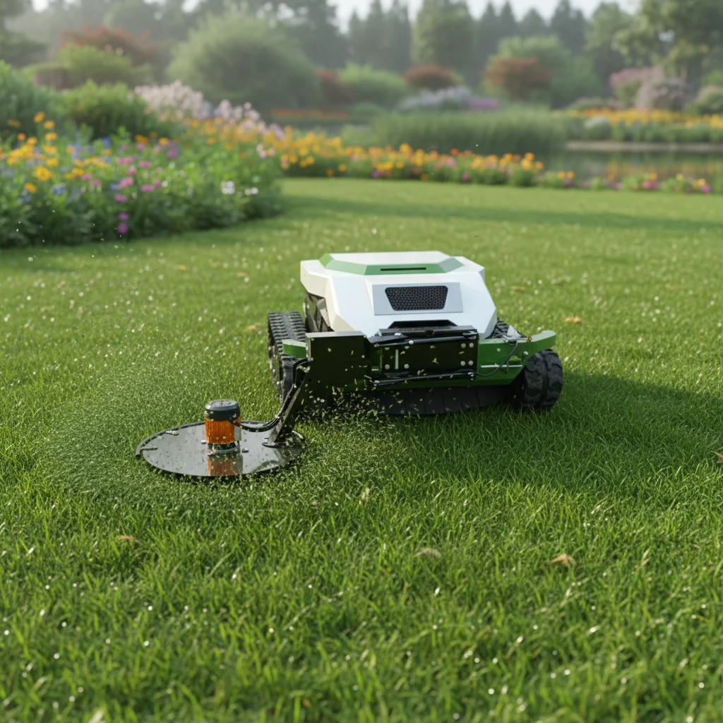 

Робот-газонокосилка на гусеничном ходу с дистанционным управлением для работы на склонах, универсальная машина для стрижки травы на любой местности, для сада, фермы, сада-огорода