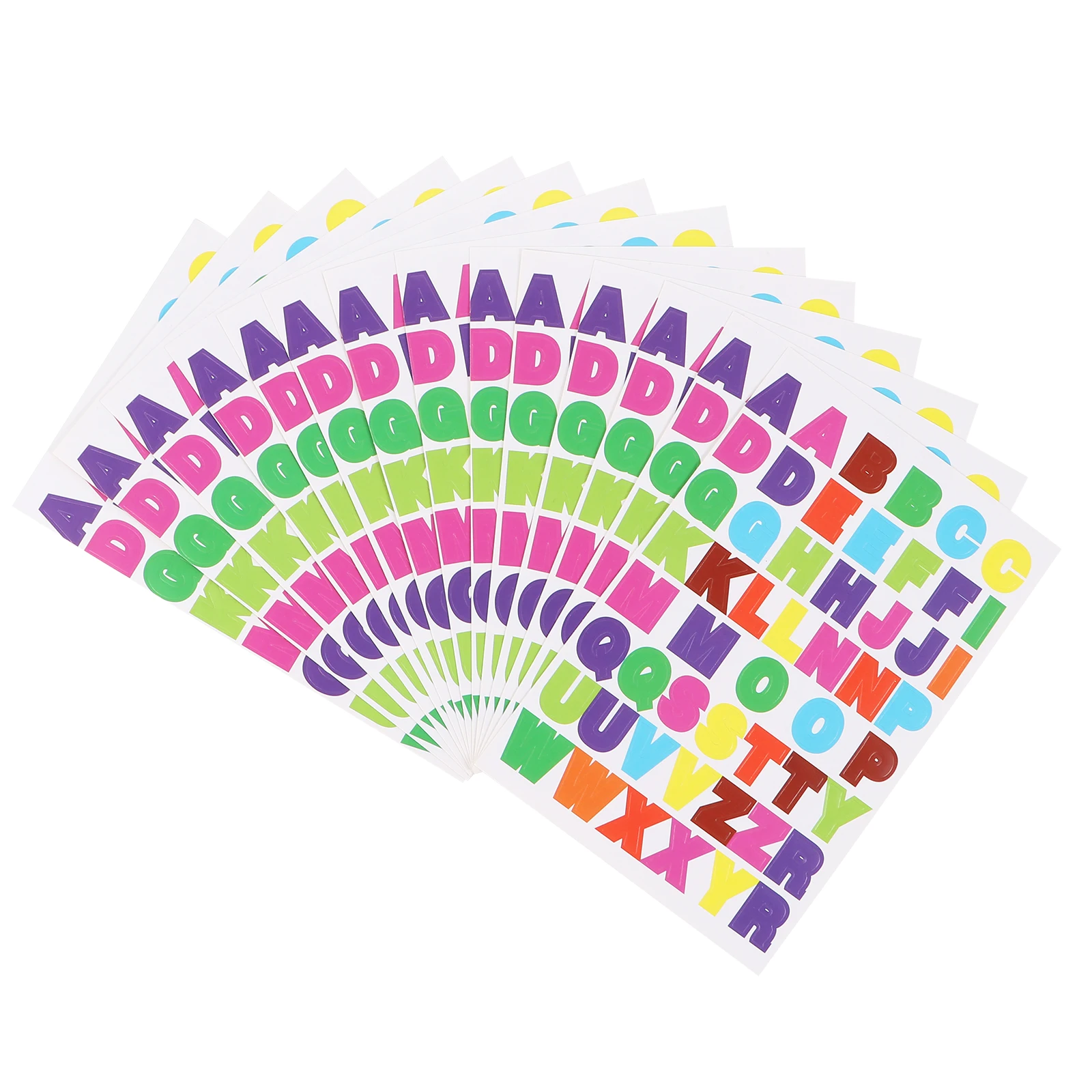 

50pcs Letter Stickers Colored Alphabet Scrapbooking Self Adhesive Decorative Decals Diy Craft Supplies Student Diary