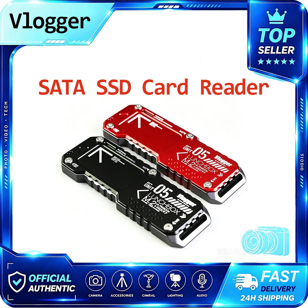 Vlogger M.2 Unit 05 Card Reader Photography Accessories SATA SSD Hard Disk Box Dual Protocol USB3.1 Gen2 External Nvme Reader