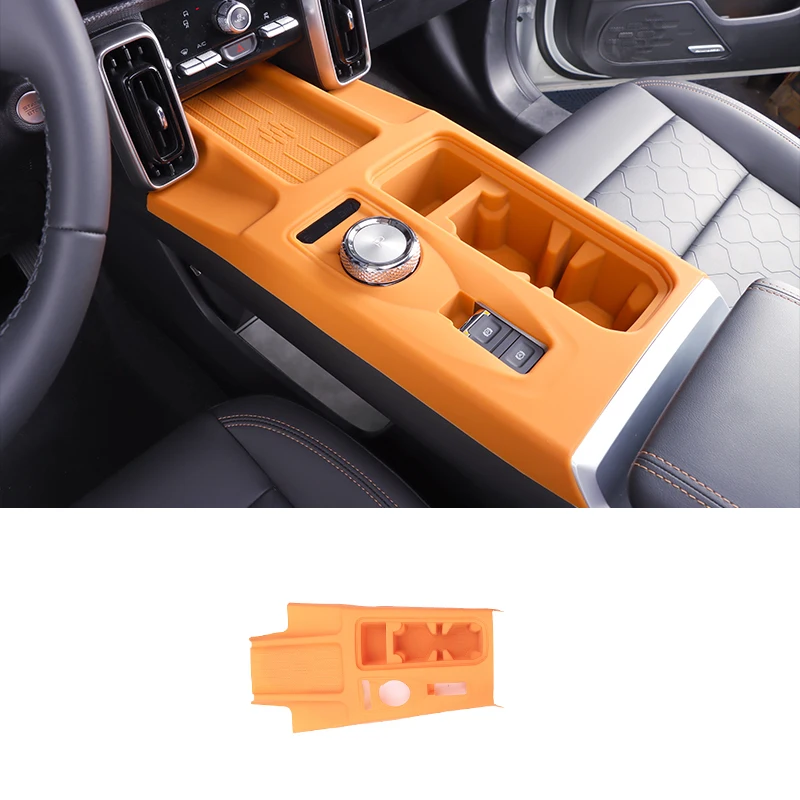 new Haval Dargo 2021-2023 Dargo X 2024 Central Control Wireless Charging Silicone Pad Dustproof Anti-slip Console Storage Box