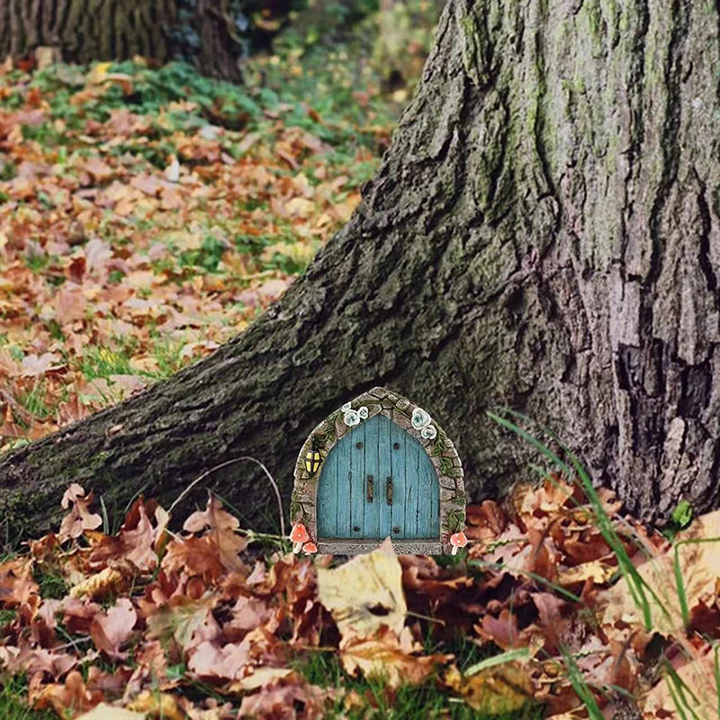 Miniatura Fairy Door Home Creative Yard Art Mini Arch Finestra Porta Decorazione del buco del mouse Decorazione da giardino per esterni