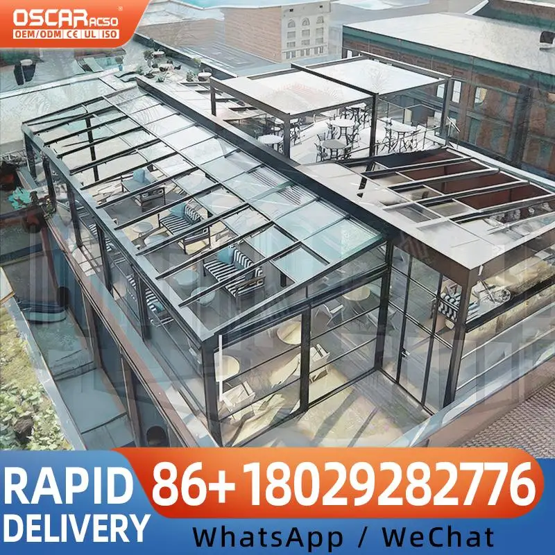 Aluminum Sunroom Insulated Glass Outdoor Winter Garden Custom Glass House for Patio Terrace Yard sunroom