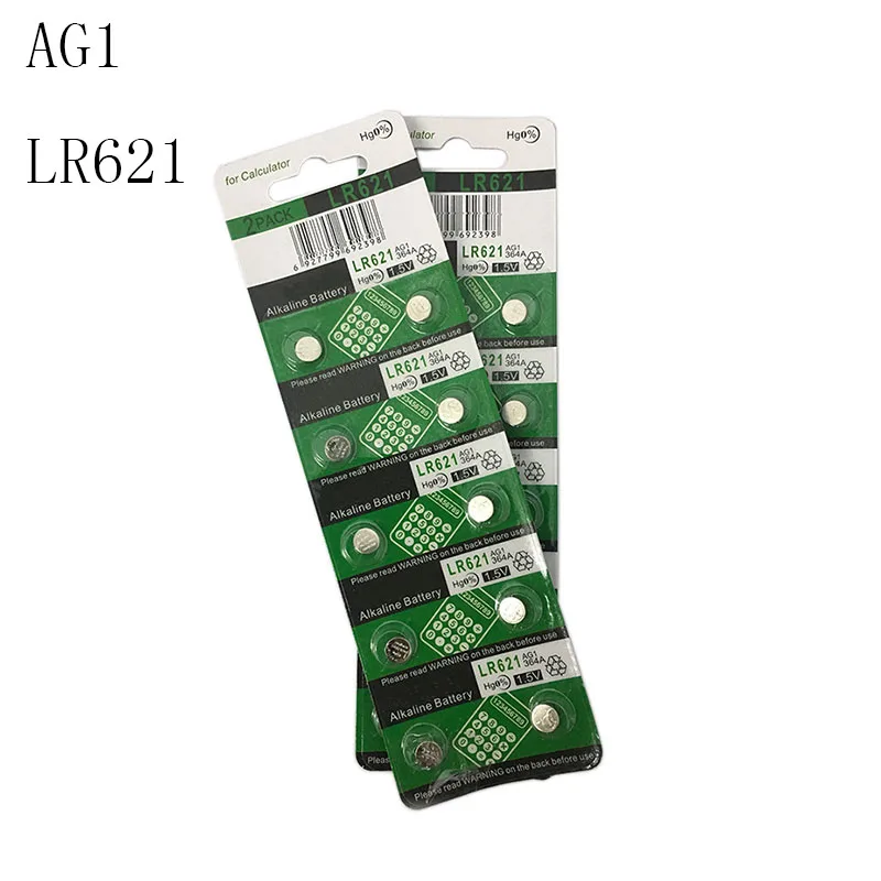 10PCS/LOT AG1 SR621SW  LR621 364 164  batteries 1.5v alkaline battery for Electronic Watch.