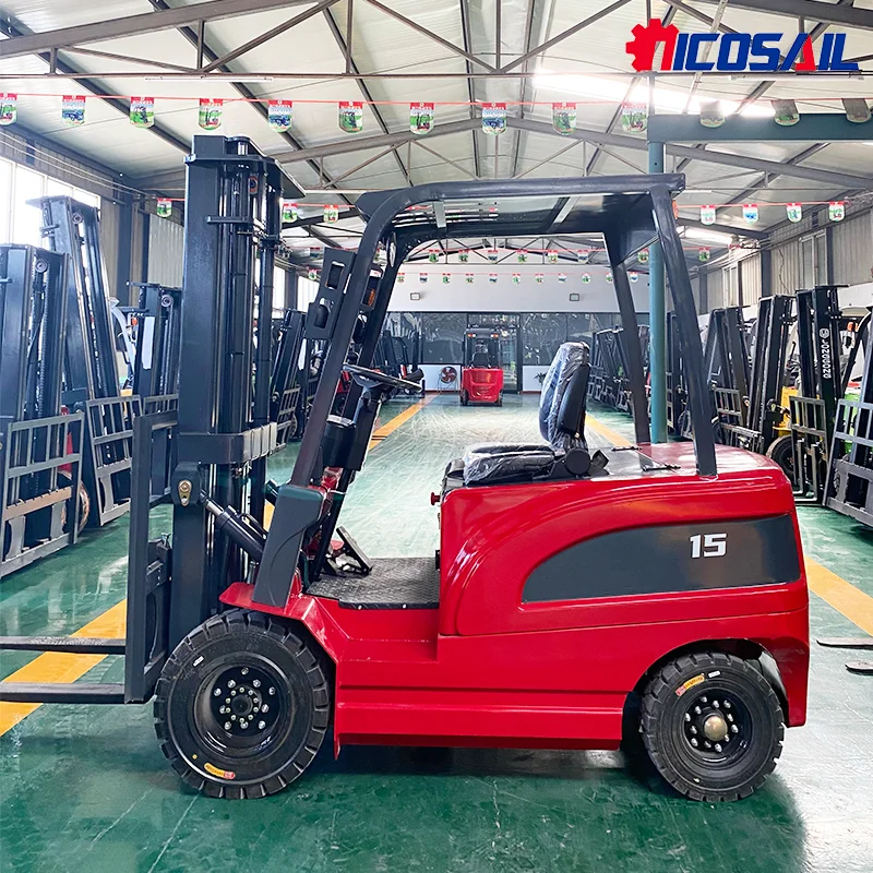 

1.5T Electric Forklift CE ISO Certified 72V Chilwee Battery Compact for Warehouse