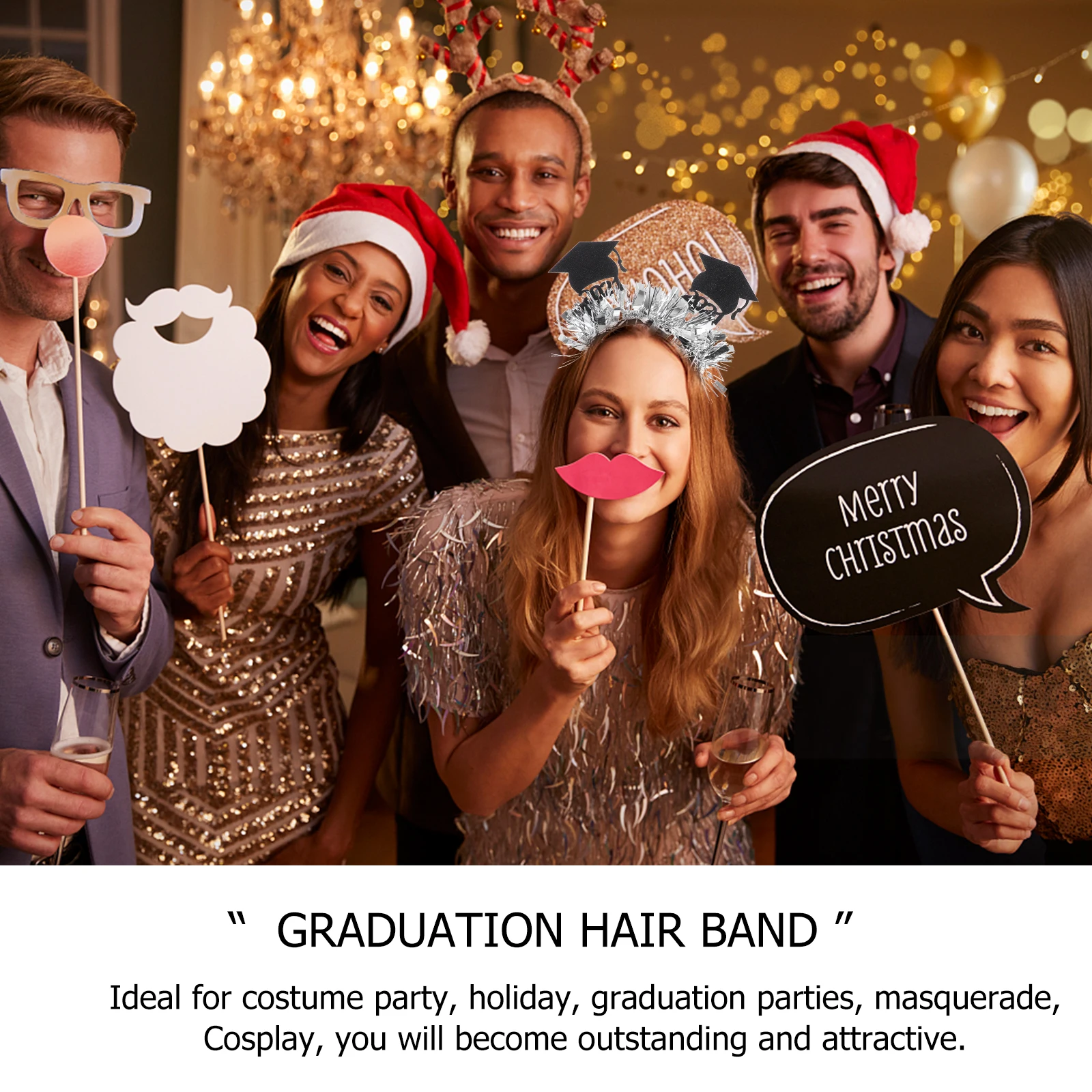 

2 шт. стильная докторская шляпа выпускные аксессуары для волос модная повязка на голову головной убор