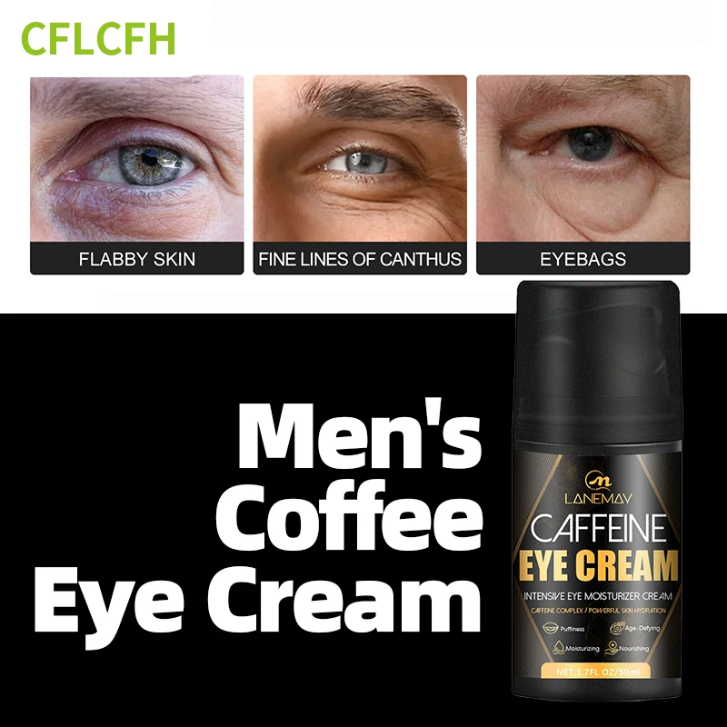 

Men Eye Cream Caffeine Anti-Wrinkle Fades Fine Lines Anti Dark Circles Eye Bags Lifting Firming Nourishing Moisturizing Care