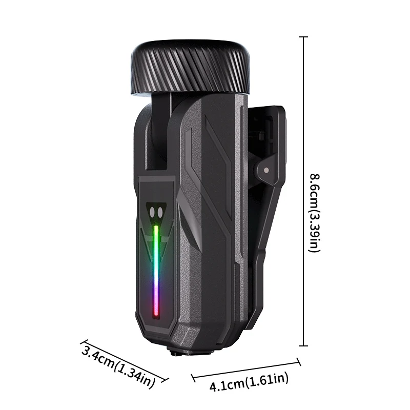 Multifunctional Mini LED Flashlight Induction Work Light 90° Adjustable Headlight Magnetic Torch with Clip Cap Ideal for Camping