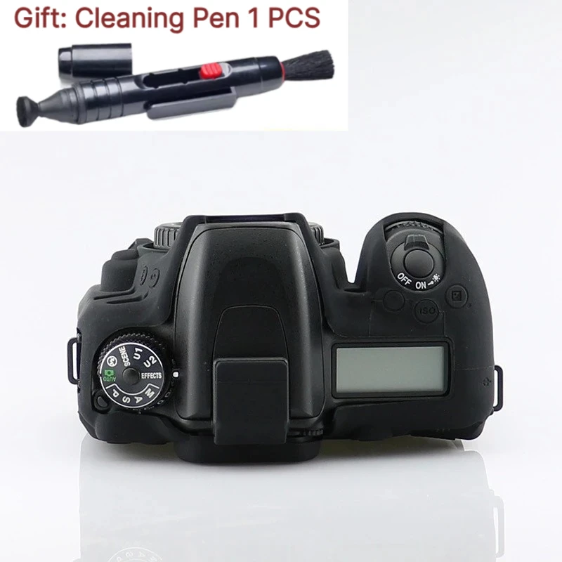 Durable Waterproof Camera bag For Nikon D7500 Protective case, Anti-drop Soft rubber case Camera Bag +1 PCS Free Cleaning Pen
