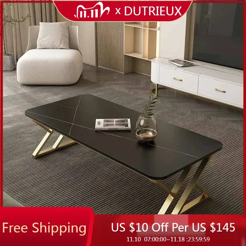 

Luxury Metal Coffee Tables Modern Design Center Rectangular Coffee Tables Nordic Minimalist Mesa Auxiliar Salon Home Furniture