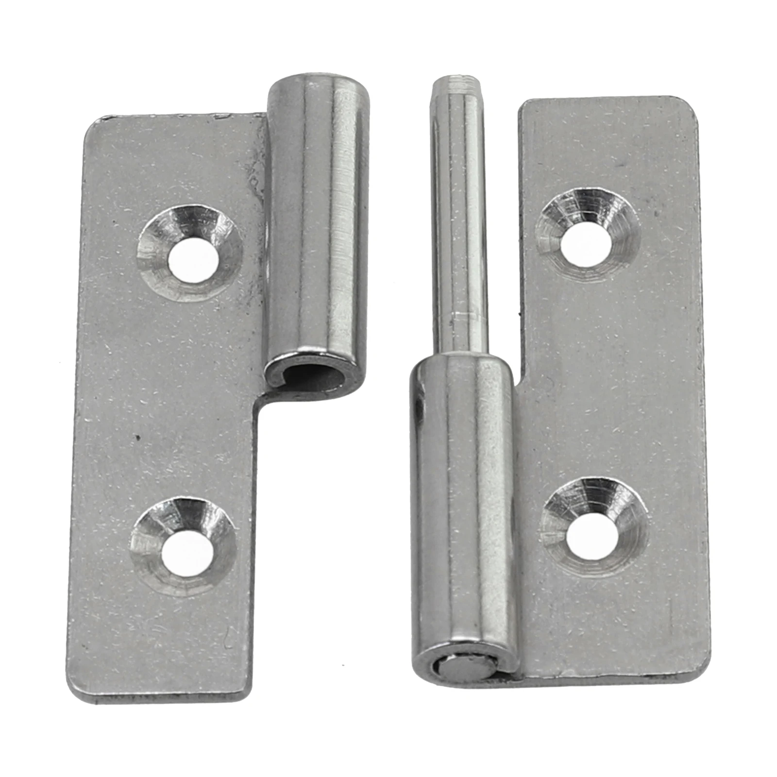 1PC Stainless Steel Lift-up Flag Hinge Removable Furniture Door Hinge Silver Detachable Hinge For Door Cabinet Closet Left/Right