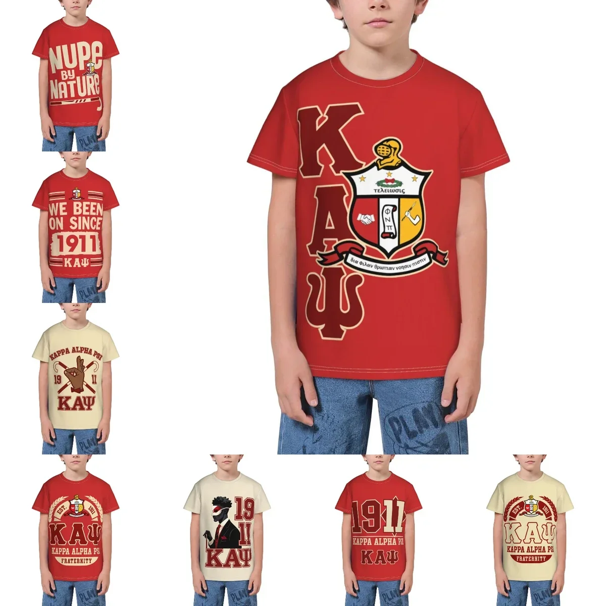 Kappa Fraternity Alpha Psi KAP T Shirt - Short Sleeve Crew Neck Soft Fitted Tee Shirts for Teen Girl & Boy