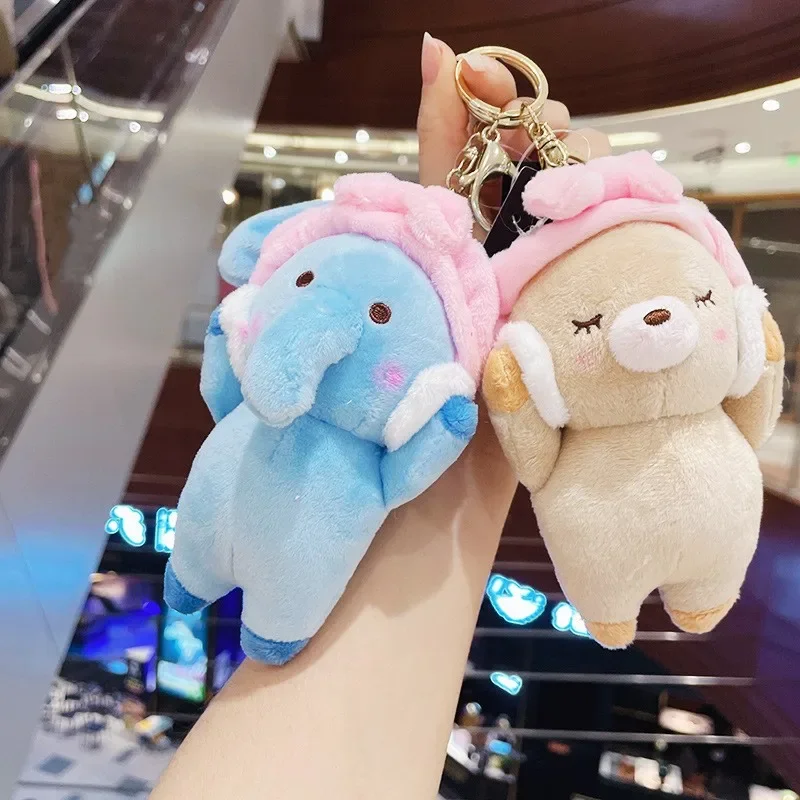 1PC Cute Stuffed Animals Plush Doll Pendant Plush Toy Bag Accessories Kawaii Keychain Keyring Cartoon Kids Baby Birthday Gifts
