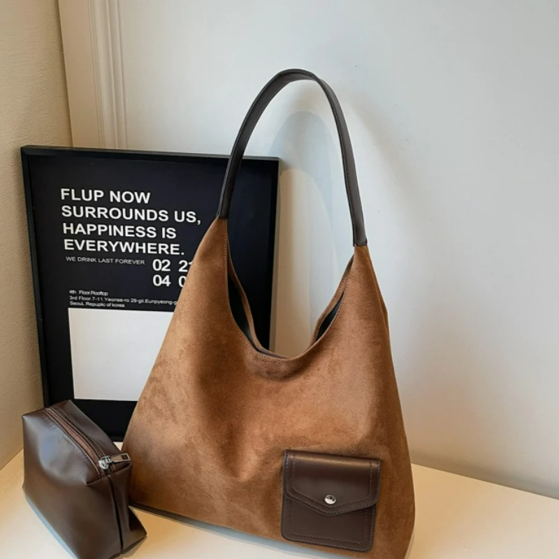 

Fashion Shoulder Bags Women Large Capacity Crossbody Tote Bag for Commuting Casual Autumn Winter Texture Versatile Composite Bag