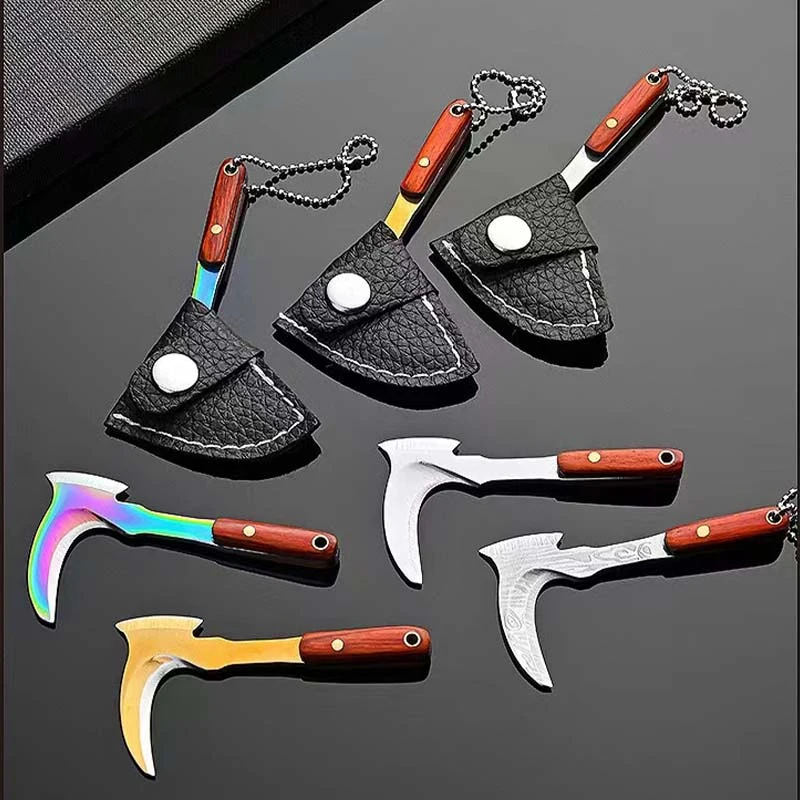 Mini Colorful Sickle Open Box Set Keychain Pendant Small Vegetable Knife Mini Gift Knife Pendant Accessories Pocket Knife