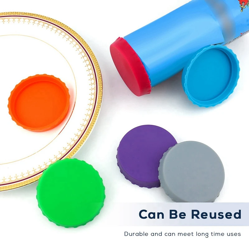 8 шт. многоразовые крышки для банок для напитков, силиконовая уплотнительная крышка для бутылок, герметичная уплотнительная крышка