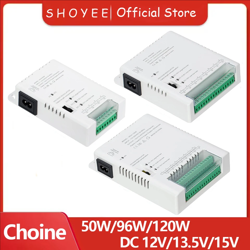 Power Supply Distribution Power Supply 90V-264VAC Input to 12V-13.8-15VDC Output Security Camera Power Adapter with PTC Fuse