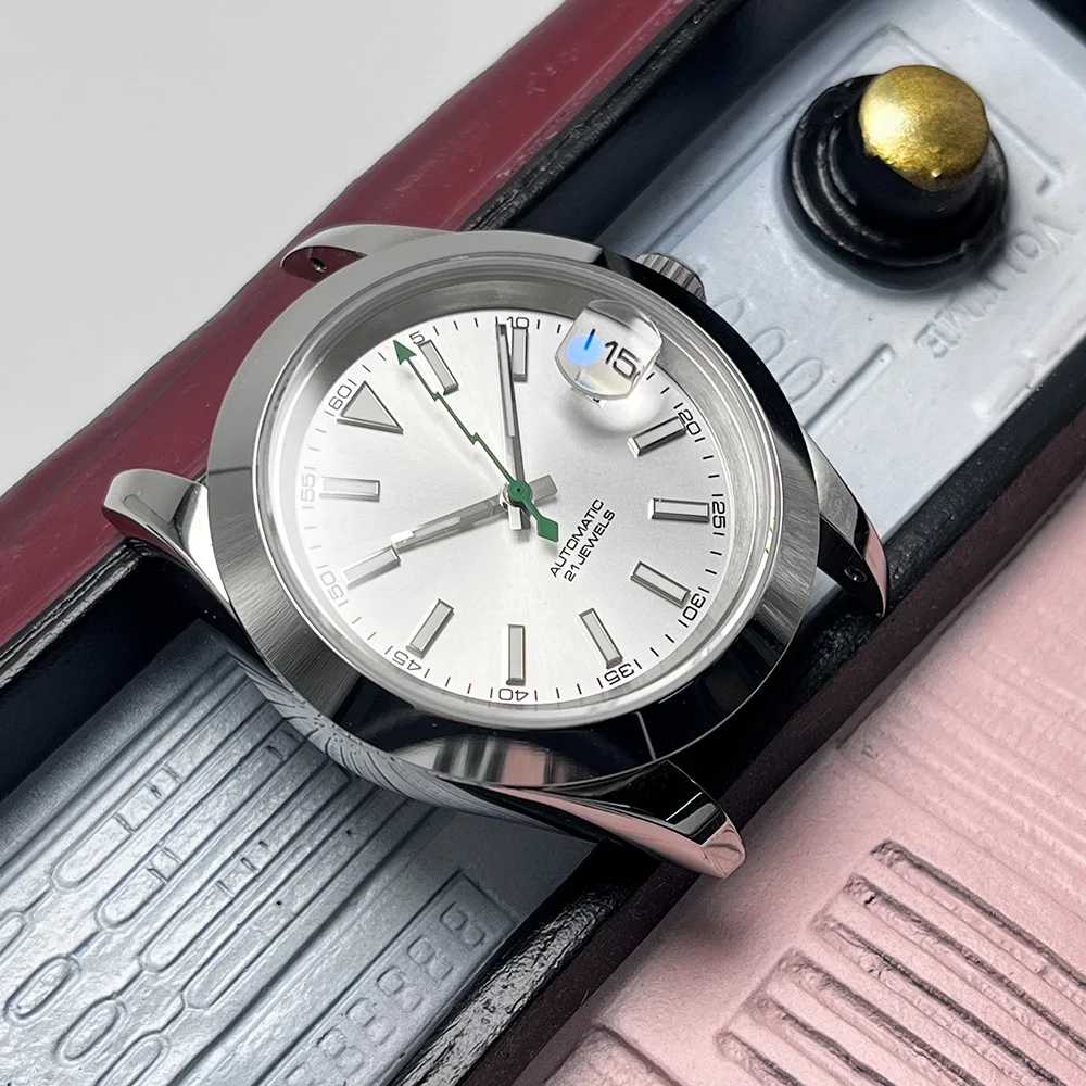 36mm/39mm Water-Resistant Automatic Mechanical Watch with Sapphire Glass, New Model with Green Hands, Equipped with Chinese NH35 view 2