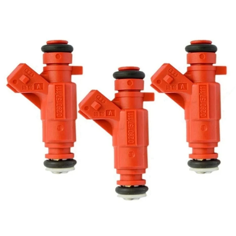 3X Fuel Injector Nozzle 0280157111 For Golf/ Voyage 1.0L 8V 032908031S 2007-2014 Auto Parts Injector Nozzle