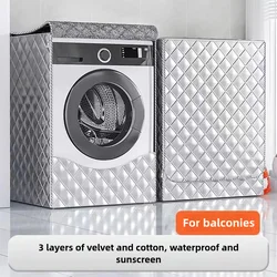 Velvet And Thickening  Drum Washing Machine And DryerCover Waterproof, Protection From Cold Sunproof, Dustproof Protective Cover