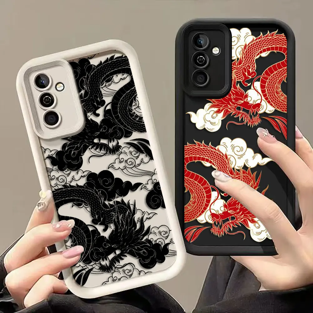 Comics Dragon Caricature Phone Case For Samsung A13 A15 A16 A17 A22 A23 A26 A32 A33 A36 A51 A52 A35 A53 A54 A55 A71 A72 A73 Case