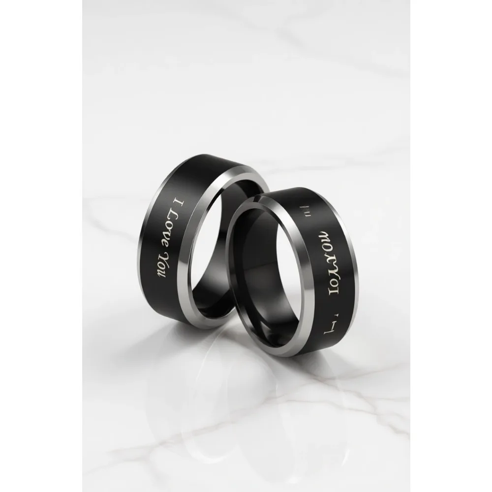 

Обручальные кольца из черного вольфрама 4 мм, 6 мм, 8 мм, полированные, со скошенными краями, матовые, с гравировкой «Я люблю тебя», размеры от 3.5 до 17