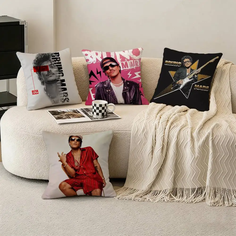 

Singer B-Bruno Mars The Romantic Pillow Case Pattern Printed Pillowcase For Living Room Sofa Cushion Cover