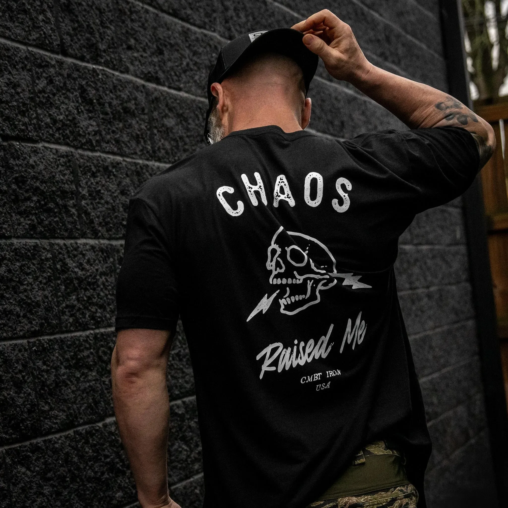 2026 Chaos Raised Me Men's T-Shirt - Combat Iron Military T-shirt - Suitable for Sports Wear Pure Cotton