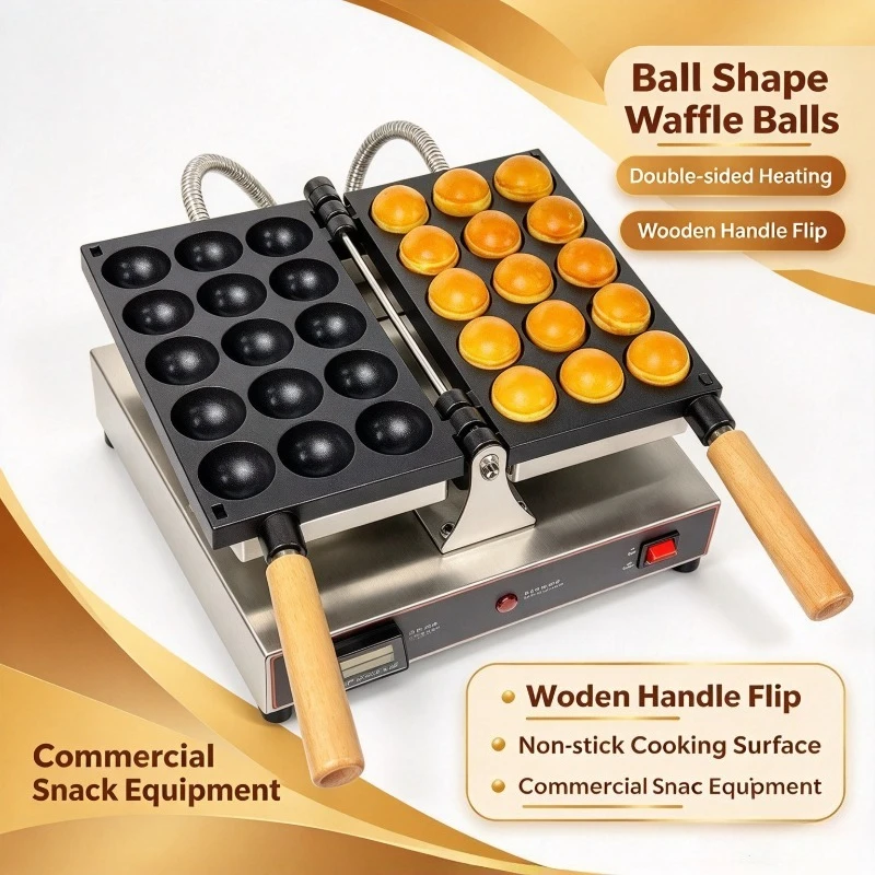 Commercial 15 Holes Egg Snack Machine Stainless Steel Baking Mold For Pancake Chicken Cake Dessert 220V