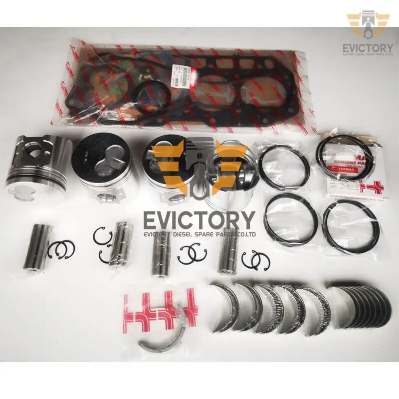 

For Yanmar +0.50mm Oversize Piston ring engine bearing complete gasket 4D94LE rebuild overhaul kit