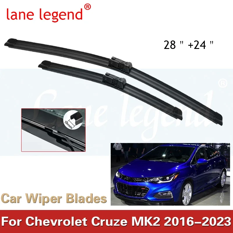 

Car Wiper LHD Front Wiper Blades For Chevrolet Cruze MK 2 2016 - 2023 Windshield Windscreen Window Car Rain Brushes 28"+24"