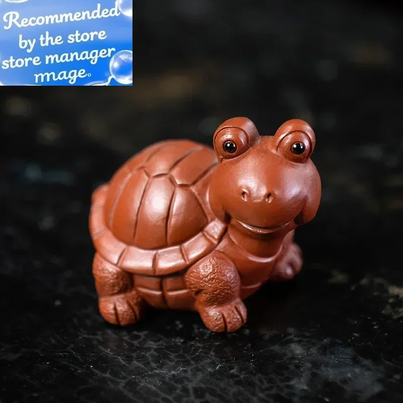 

Исин Пурпурный Песок Чай Домашнее животное Черепаха с большим глазом Киноварь Песок Маленькая милая черепаха Креативная скульптура Чайные украшения для домашних животных Милые поделки