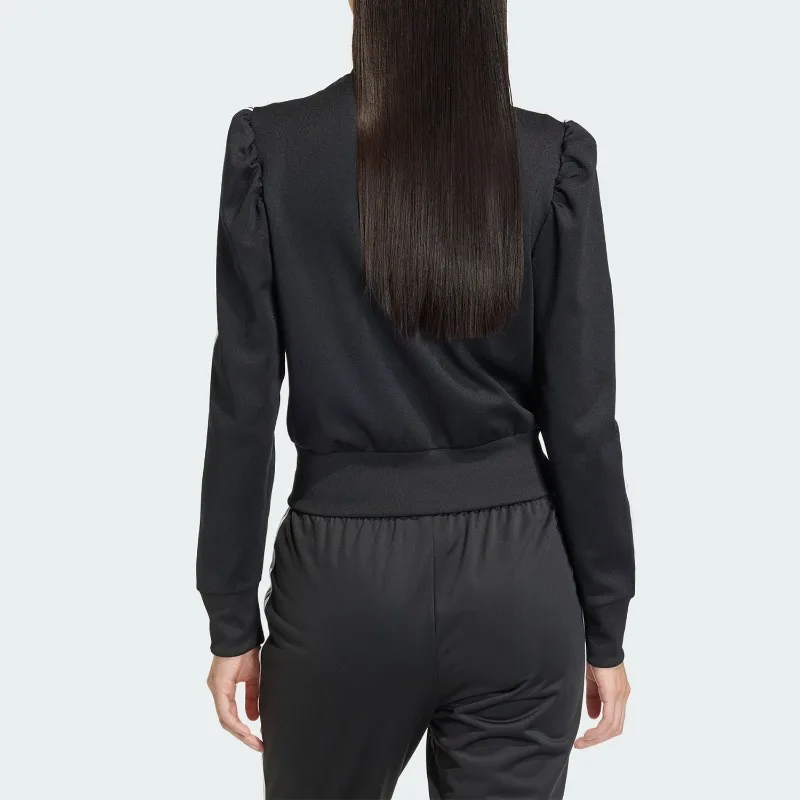 Adidas Clover New Women's Black and White Skin-friendly Classic Jacket KS1362